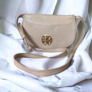 Tory Burch Jamie Blush Pink Leather Convertible Crossbody Clutch Gold Hardware